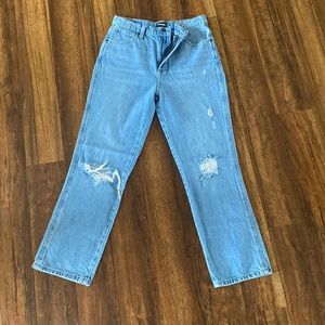 Wrangler high rise straight leg jeans